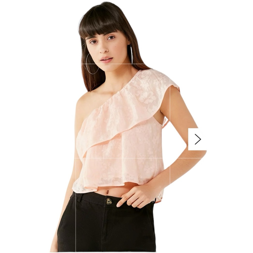 Urban Outfitters “Ashley” One-Shoulder Floral Top (W)